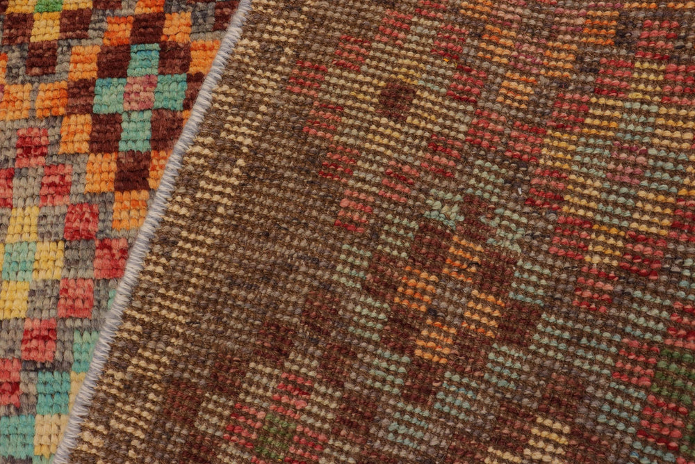 handmade Modern Balouchi Gray Red Hand Knotted RECTANGLE 100% WOOL area rug 5x7