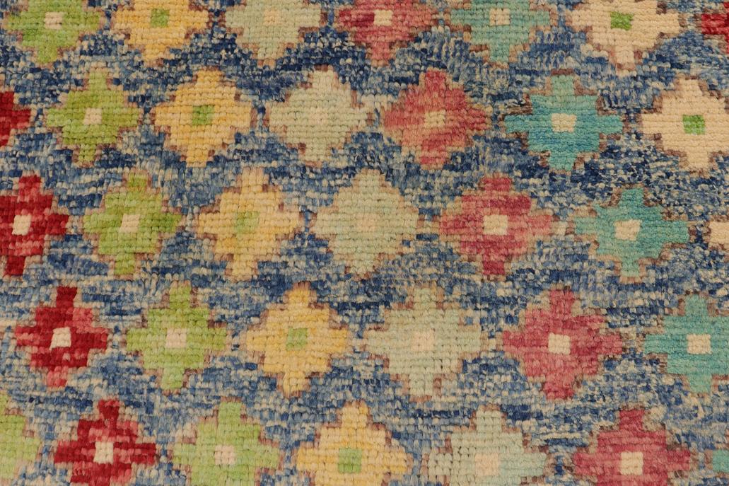 handmade Modern Balouchi Blue Red Hand Knotted RECTANGLE 100% WOOL area rug 4x6