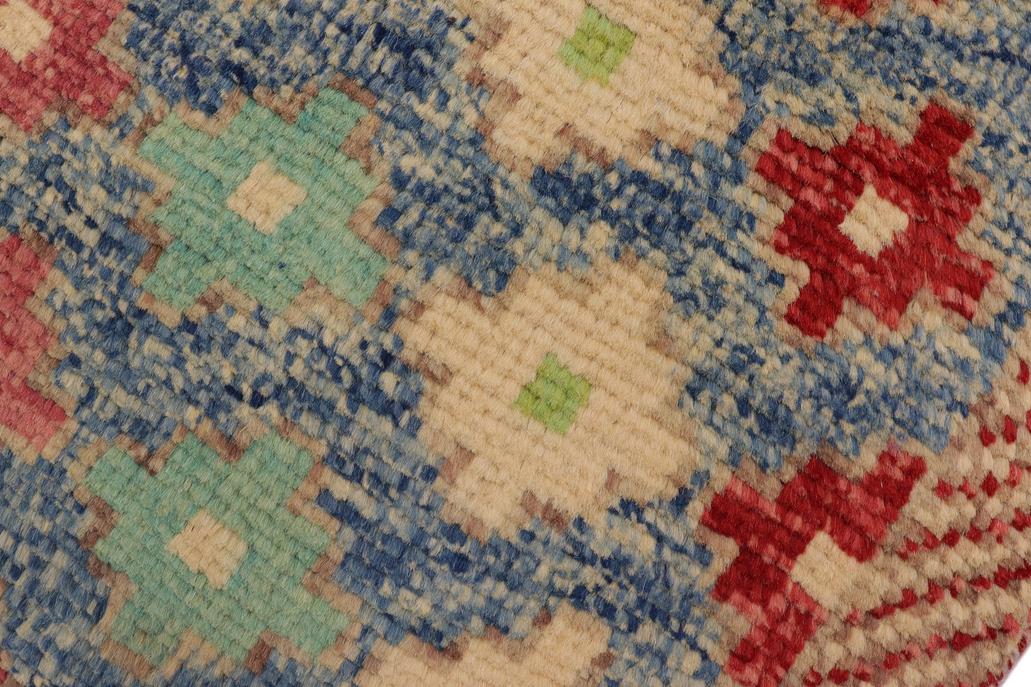 handmade Modern Balouchi Blue Red Hand Knotted RECTANGLE 100% WOOL area rug 4x6
