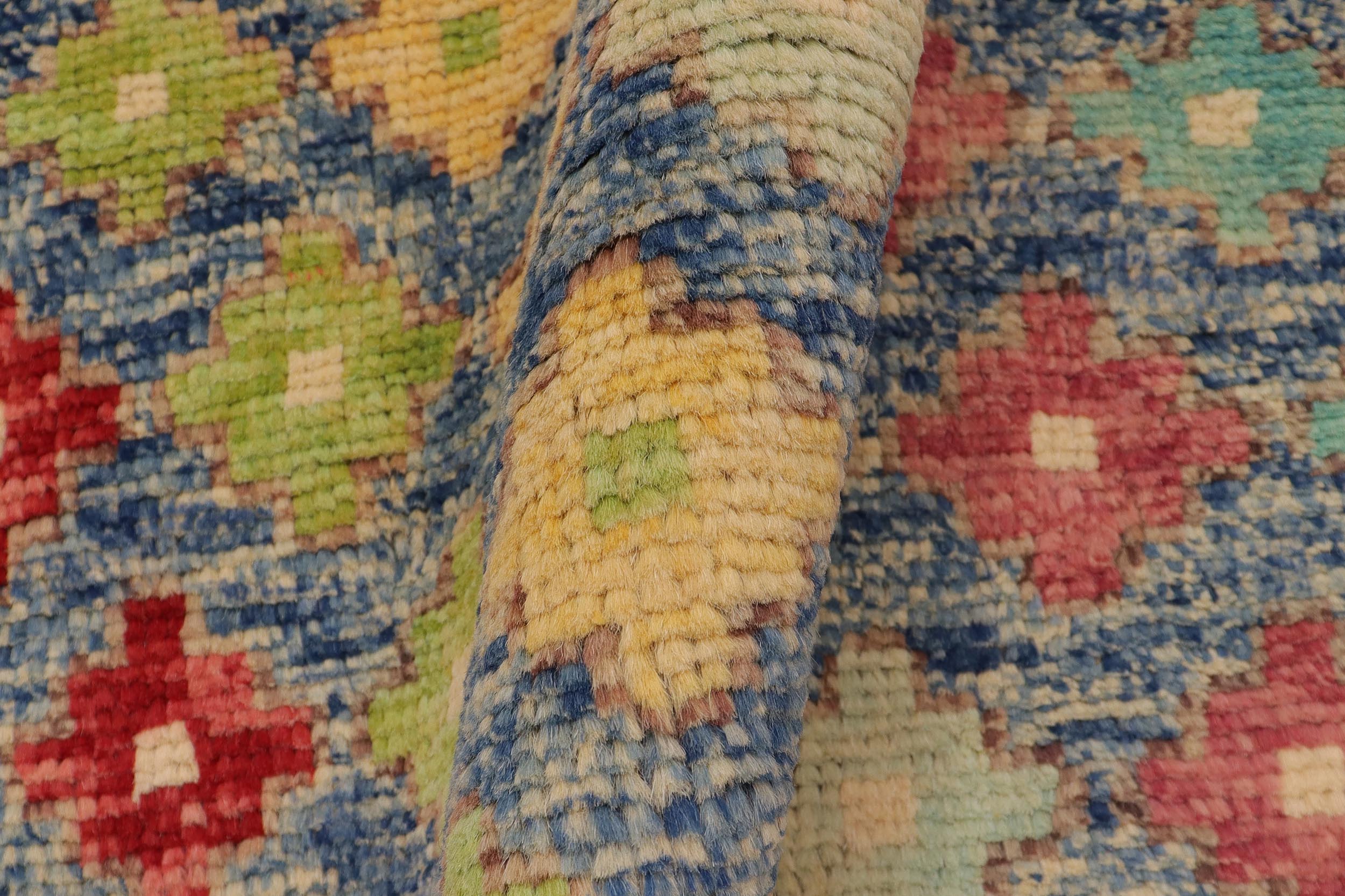 handmade Modern Balouchi Blue Red Hand Knotted RECTANGLE 100% WOOL area rug 4x6