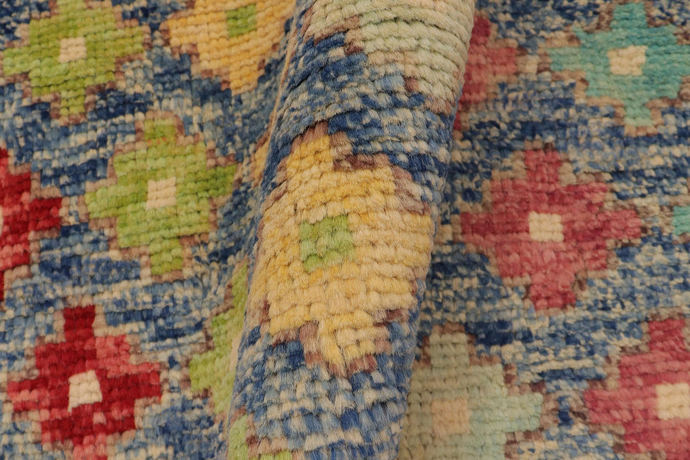 handmade Modern Balouchi Blue Red Hand Knotted RECTANGLE 100% WOOL area rug 4x6