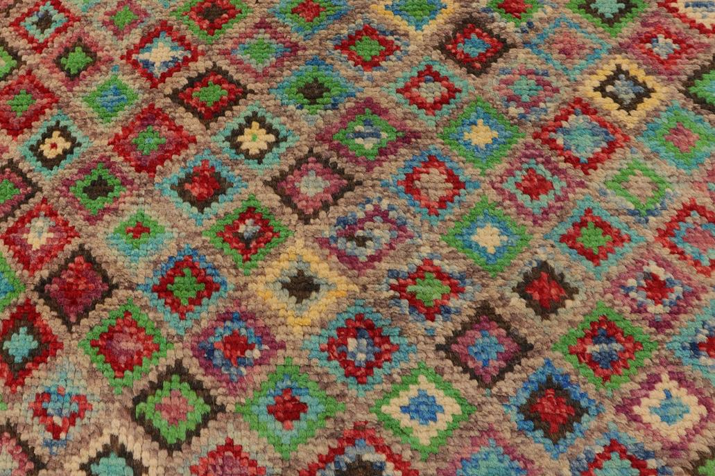 handmade Modern Balouchi Brown Red Hand Knotted RECTANGLE 100% WOOL area rug 4x6