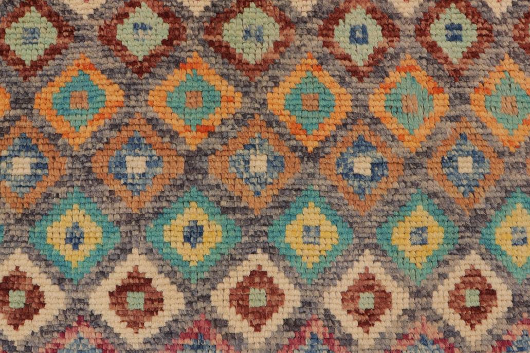 handmade Modern Balouchi Gray Blue Hand Knotted RECTANGLE 100% WOOL area rug 4x6