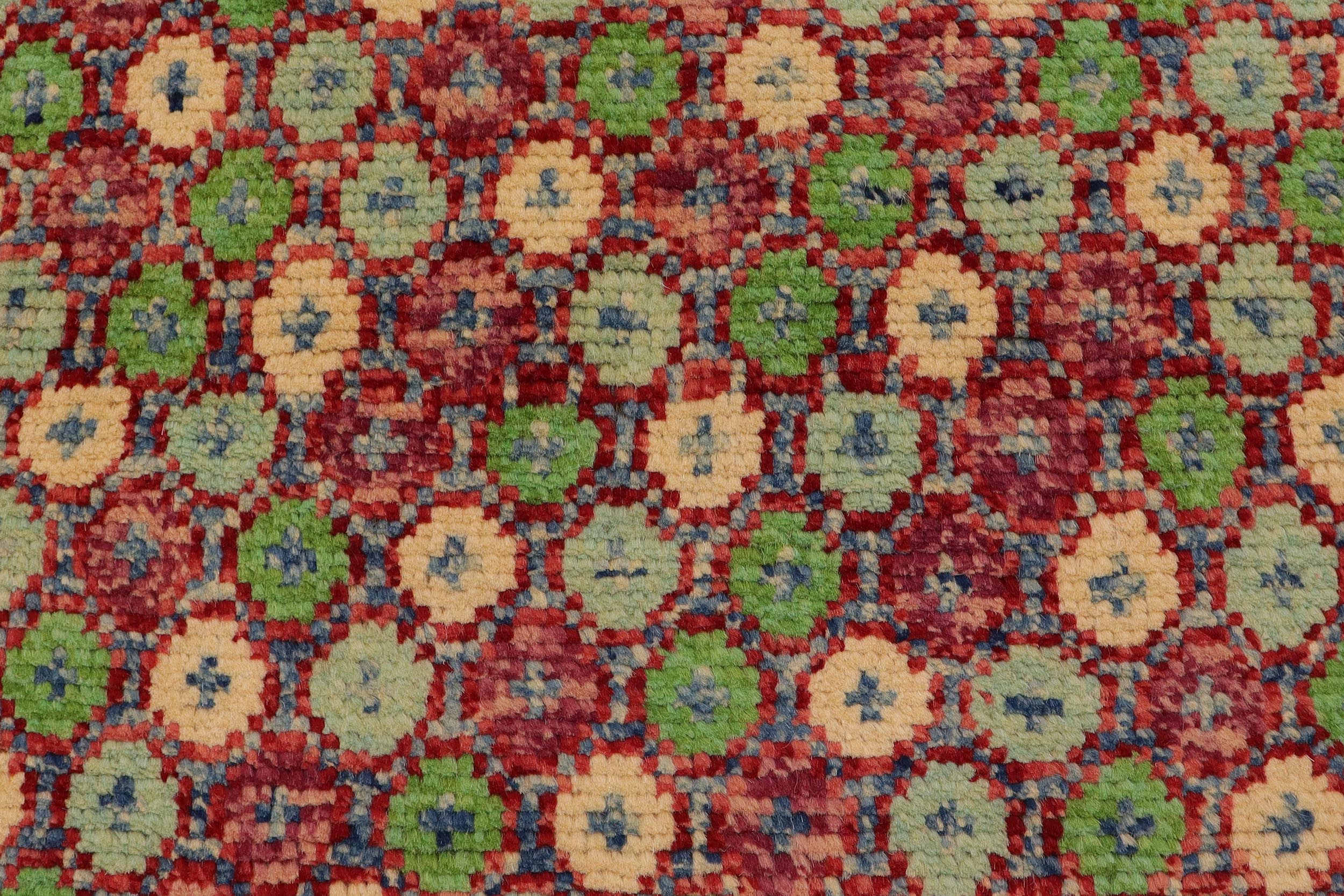 handmade Modern Balouchi Red Beige Hand Knotted RECTANGLE 100% WOOL area rug 4x6