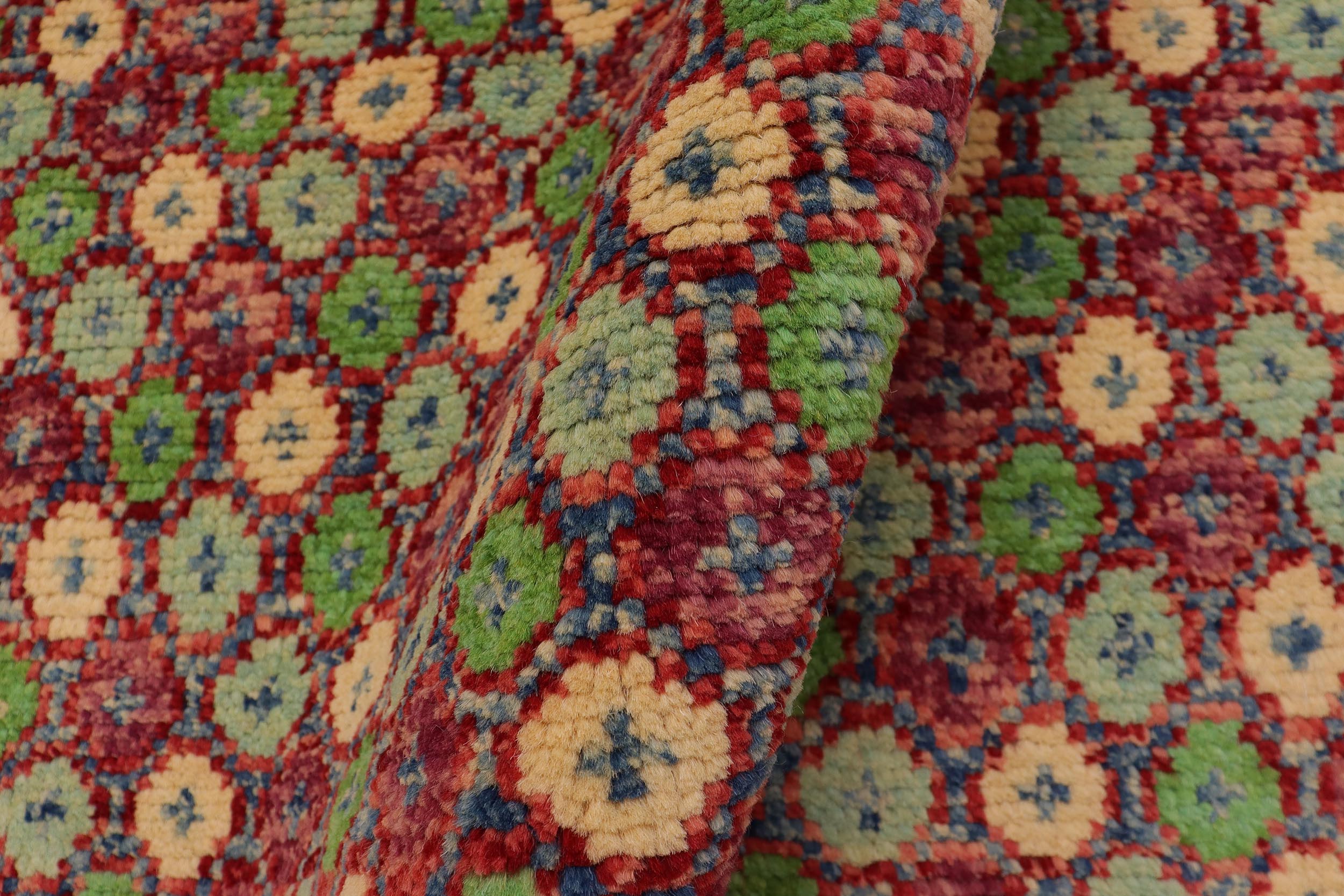 handmade Modern Balouchi Red Beige Hand Knotted RECTANGLE 100% WOOL area rug 4x6