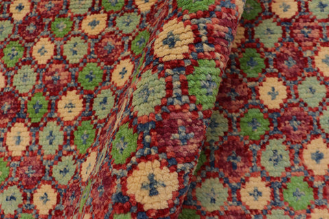 handmade Modern Balouchi Red Beige Hand Knotted RECTANGLE 100% WOOL area rug 4x6