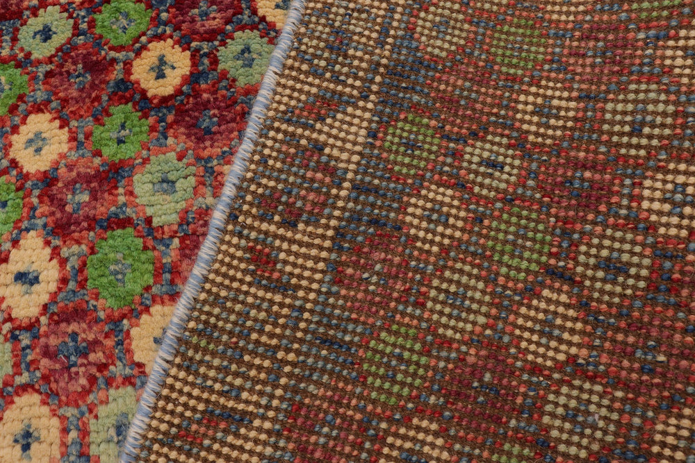 handmade Modern Balouchi Red Beige Hand Knotted RECTANGLE 100% WOOL area rug 4x6