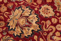 Vintage Persian Anmol Agra Jillian Red/Blue Wool Rug - 9'0'' x 12'3''