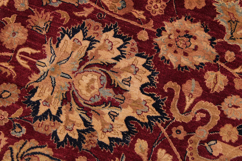 handmade Transitional Anmol Agra Red Blue Hand Knotted RECTANGLE 100% WOOL area rug 9x12