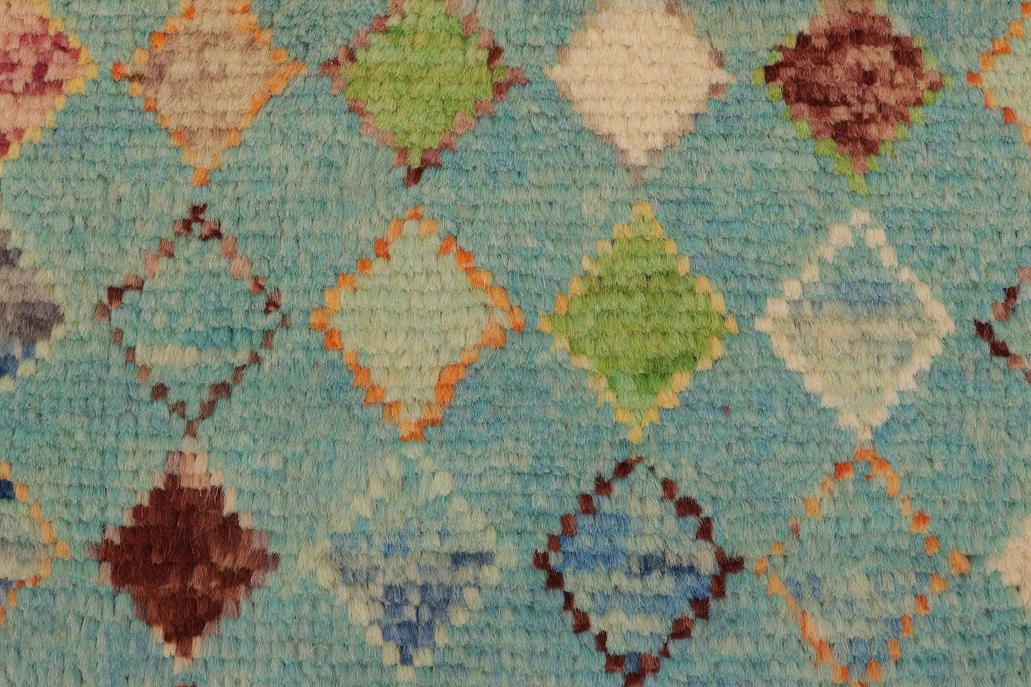 handmade Modern Balouchi Blue Rust Hand Knotted RECTANGLE 100% WOOL area rug 5x8