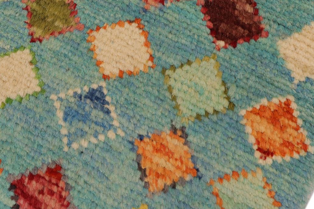 handmade Modern Balouchi Blue Rust Hand Knotted RECTANGLE 100% WOOL area rug 5x8