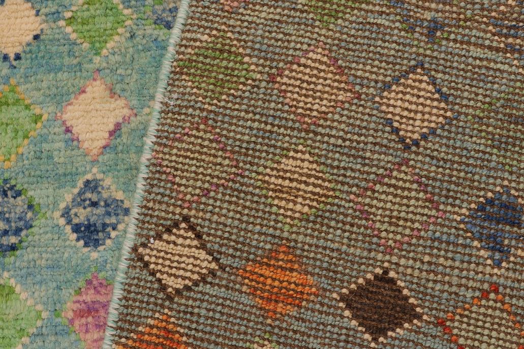 handmade Modern Balouchi Blue Rust Hand Knotted RECTANGLE 100% WOOL area rug 5x8