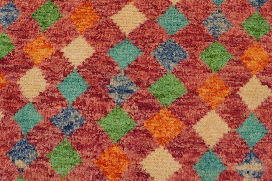 handmade Modern Balouchi Magenta Blue Hand Knotted RECTANGLE 100% WOOL area rug 5x8