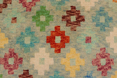 handmade Modern Balouchi Blue Rust Hand Knotted RECTANGLE 100% WOOL area rug 5x8