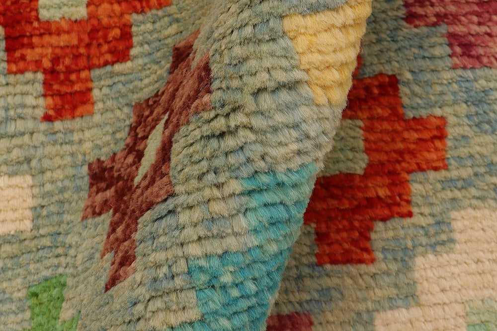 handmade Modern Balouchi Blue Rust Hand Knotted RECTANGLE 100% WOOL area rug 5x8