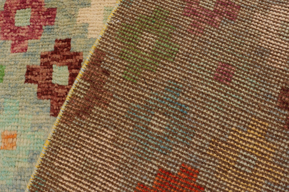 handmade Modern Balouchi Blue Rust Hand Knotted RECTANGLE 100% WOOL area rug 5x8