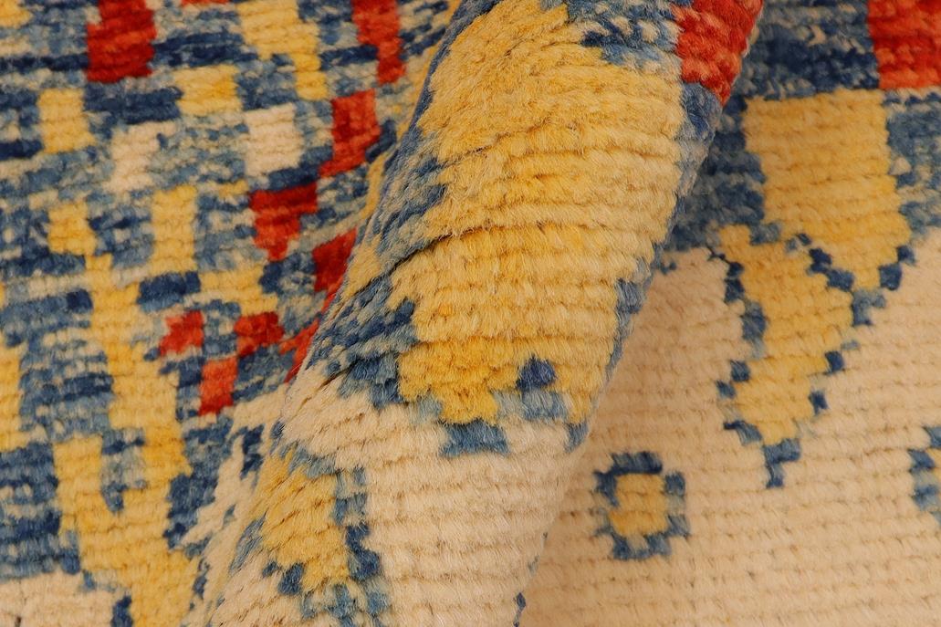 handmade Modern Balouchi Rust Blue Hand Knotted RECTANGLE 100% WOOL area rug 5x8