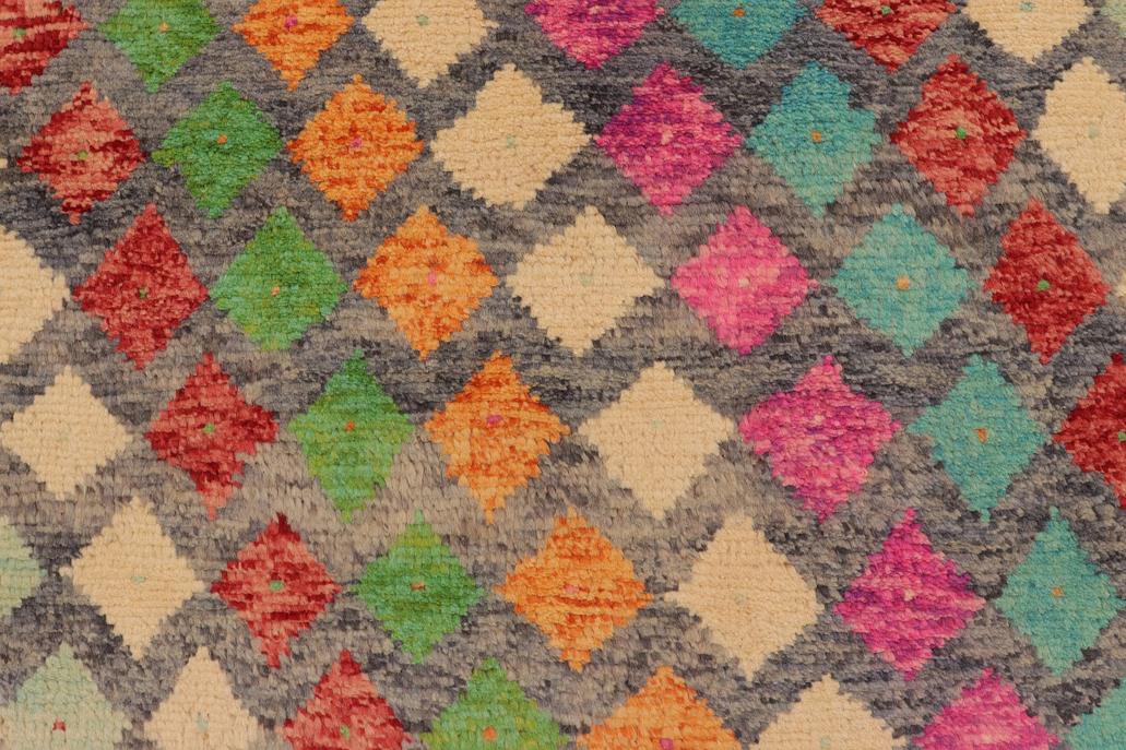 handmade Modern Balouchi Gray Red Hand Knotted RECTANGLE 100% WOOL area rug 4x6