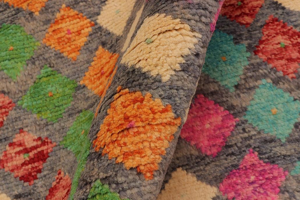 handmade Modern Balouchi Gray Red Hand Knotted RECTANGLE 100% WOOL area rug 4x6