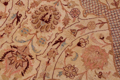 Vintage Agra Dorothea Ivory/Blue Wool Rug - 9'0'' x 11'5''