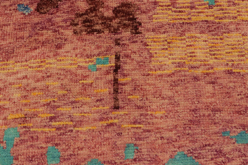handmade Modern Balouchi Purple Blue Hand Knotted RECTANGLE 100% WOOL area rug 5x8