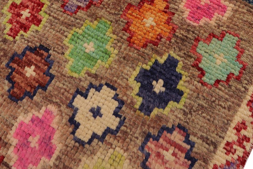 handmade Modern Balouchi Brown Beige Hand Knotted RECTANGLE 100% WOOL area rug 3x5