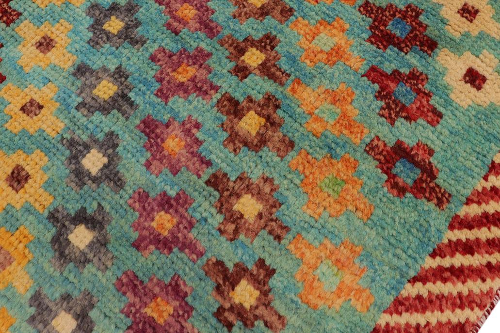 handmade Modern Balouchi Blue Red Hand Knotted RECTANGLE 100% WOOL area rug 3x5