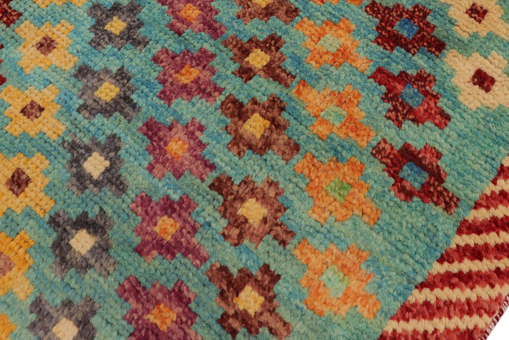 handmade Modern Balouchi Blue Red Hand Knotted RECTANGLE 100% WOOL area rug 3x5