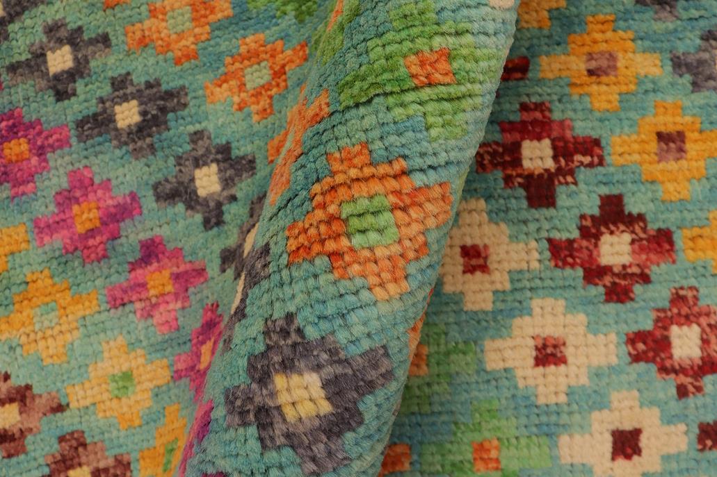 handmade Modern Balouchi Blue Red Hand Knotted RECTANGLE 100% WOOL area rug 3x5