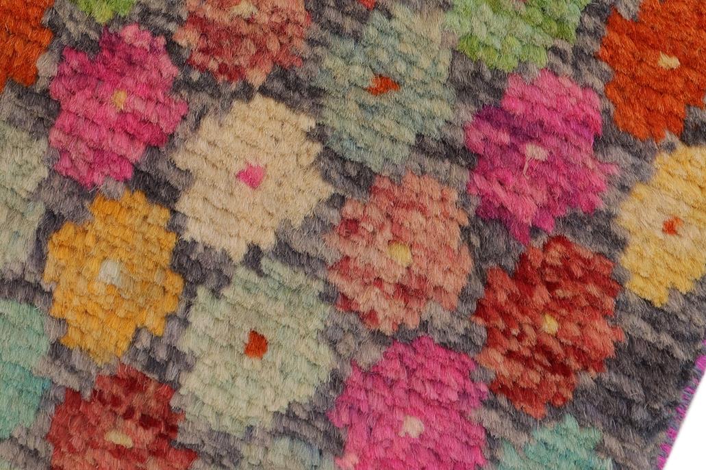 handmade Modern Balouchi Gray Red Hand Knotted RECTANGLE 100% WOOL area rug 3x5