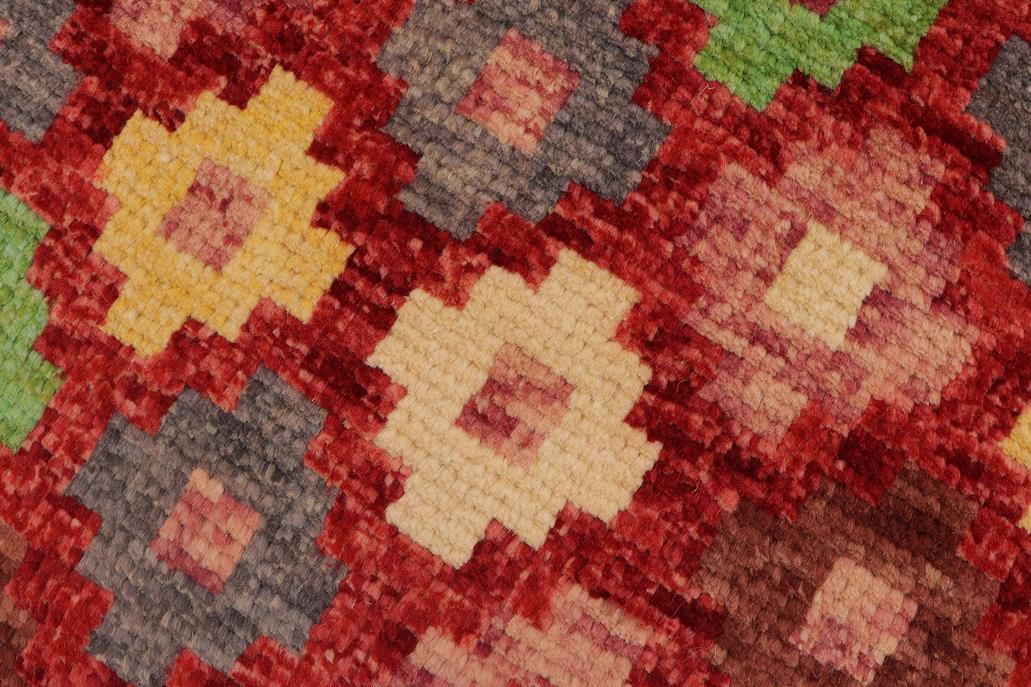 handmade Modern Balouchi Red Blue Hand Knotted RECTANGLE 100% WOOL area rug 3x5