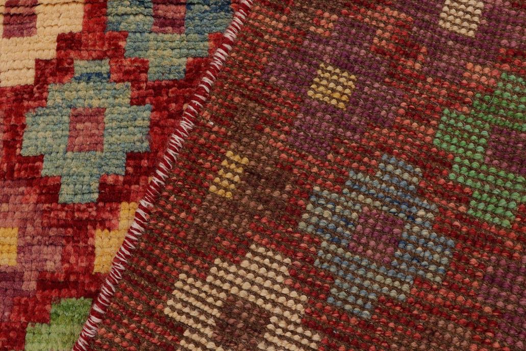 handmade Modern Balouchi Red Blue Hand Knotted RECTANGLE 100% WOOL area rug 3x5