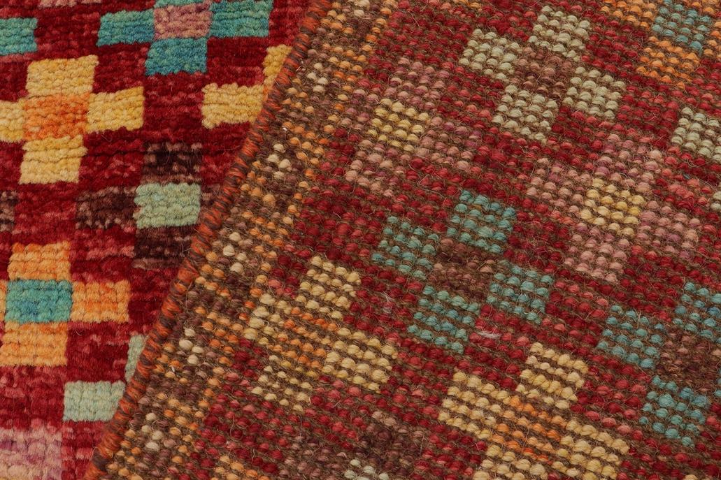 handmade Modern Balouchi Red Blue Hand Knotted RECTANGLE 100% WOOL area rug 3x5