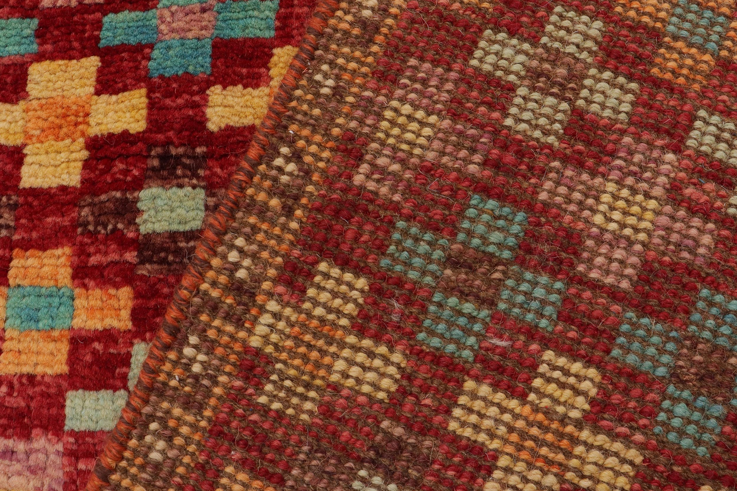 handmade Modern Balouchi Red Blue Hand Knotted RECTANGLE 100% WOOL area rug 3x5