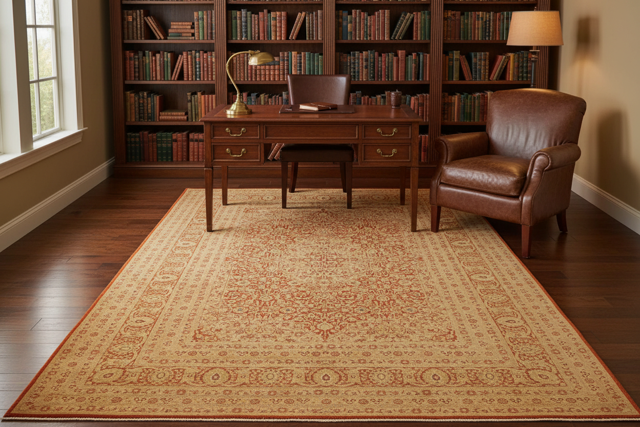 handmade Traditional Nauras Rust Gold Hand Knotted RECTANGLE 100% WOOL area rug 9x12