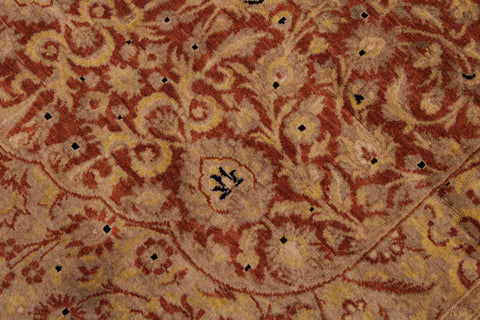 handmade Traditional Nauras Rust Gold Hand Knotted RECTANGLE 100% WOOL area rug 9x12