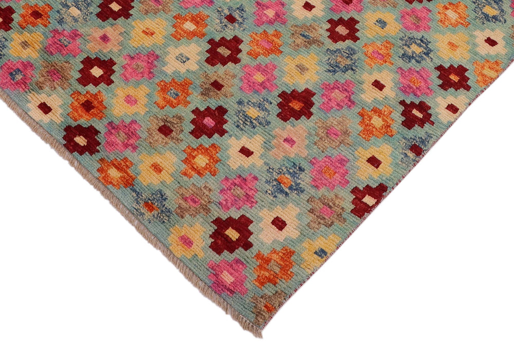 handmade Modern Balouchi Blue Red Hand Knotted RECTANGLE 100% WOOL area rug 3x5