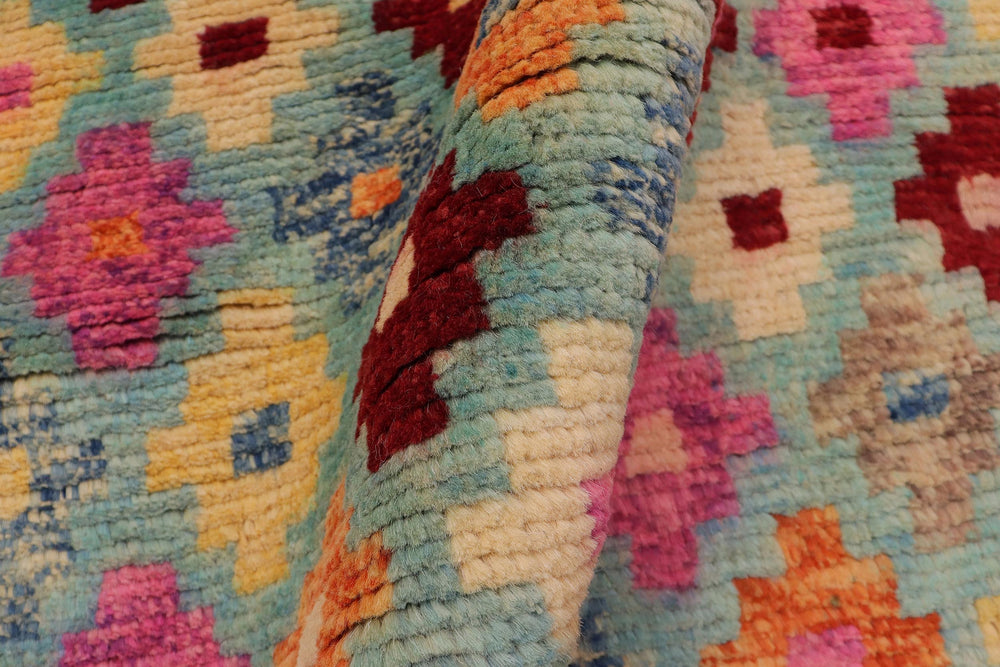 handmade Modern Balouchi Blue Red Hand Knotted RECTANGLE 100% WOOL area rug 3x5