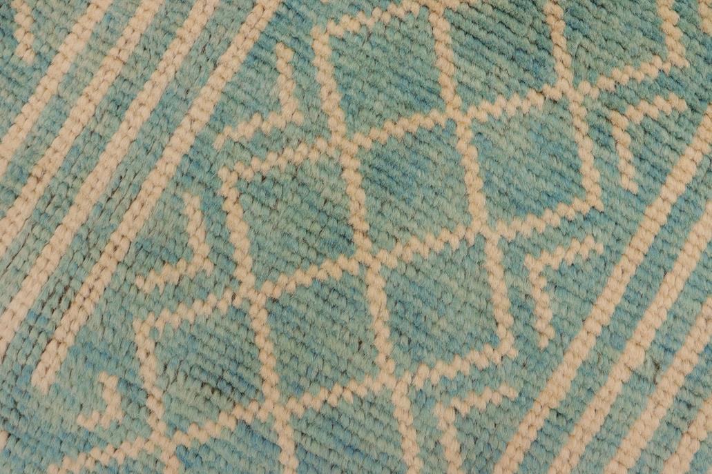handmade Modern Balouchi Blue Beige Hand Knotted RECTANGLE 100% WOOL area rug 3x5