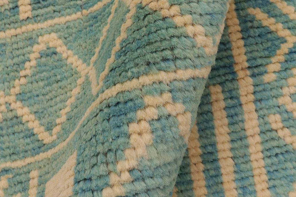 handmade Modern Balouchi Blue Beige Hand Knotted RECTANGLE 100% WOOL area rug 3x5