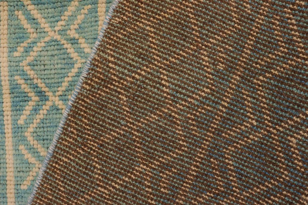 handmade Modern Balouchi Blue Beige Hand Knotted RECTANGLE 100% WOOL area rug 3x5