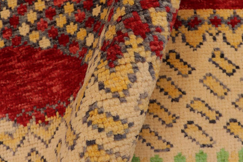 handmade Modern Balouchi Red Gray Hand Knotted RECTANGLE 100% WOOL area rug 3x5