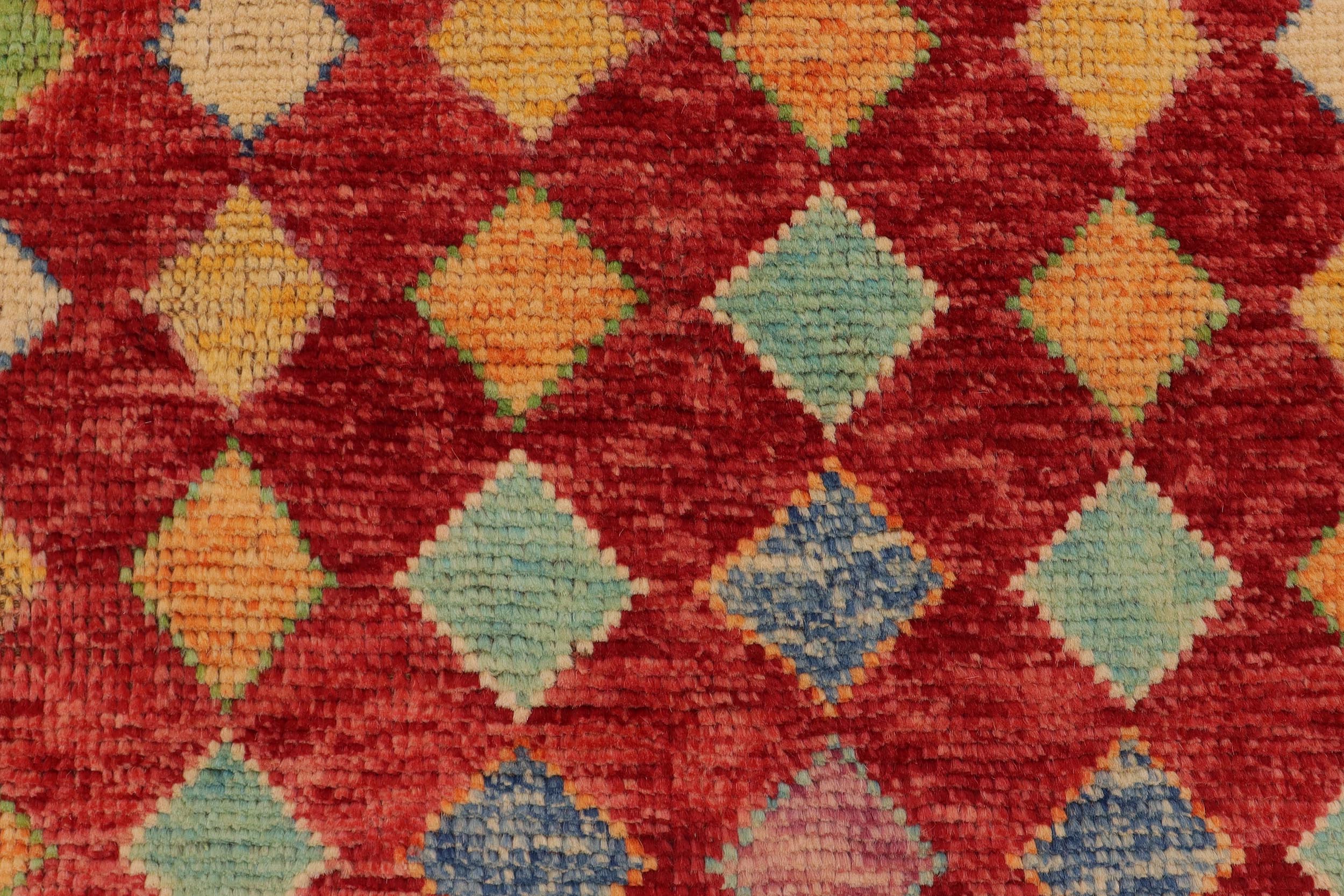 handmade Modern Balouchi Red Blue Hand Knotted RECTANGLE 100% WOOL area rug 3x5
