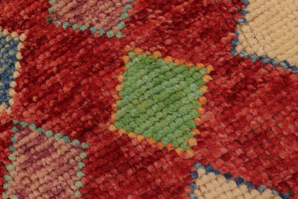 handmade Modern Balouchi Red Blue Hand Knotted RECTANGLE 100% WOOL area rug 3x5