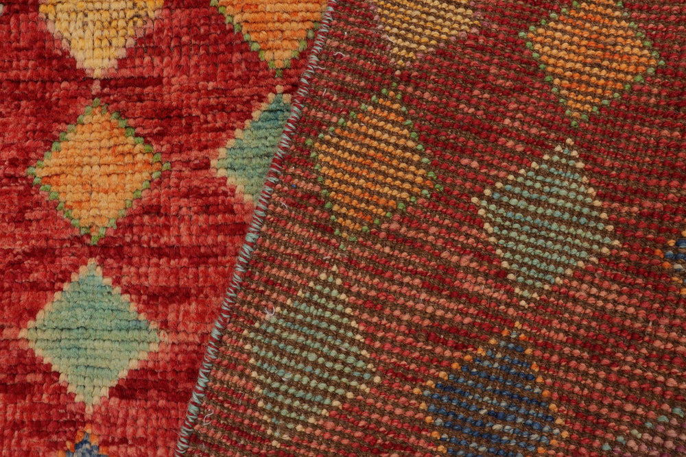 handmade Modern Balouchi Red Blue Hand Knotted RECTANGLE 100% WOOL area rug 3x5