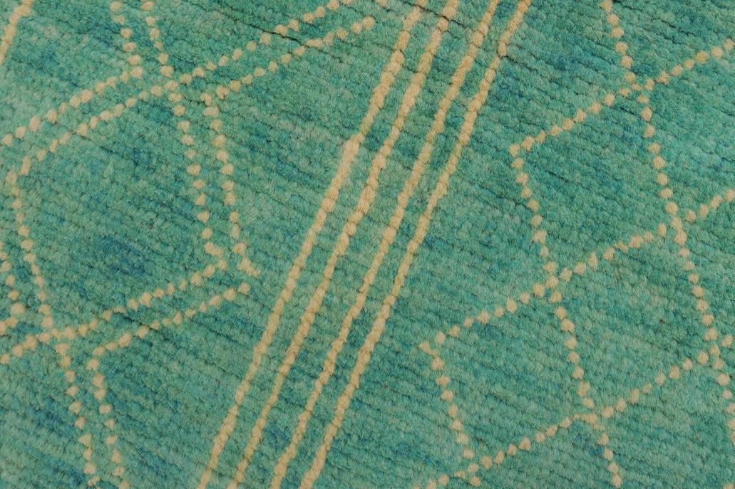 handmade Modern Balouchi Blue Beige Hand Knotted RECTANGLE 100% WOOL area rug 3x5