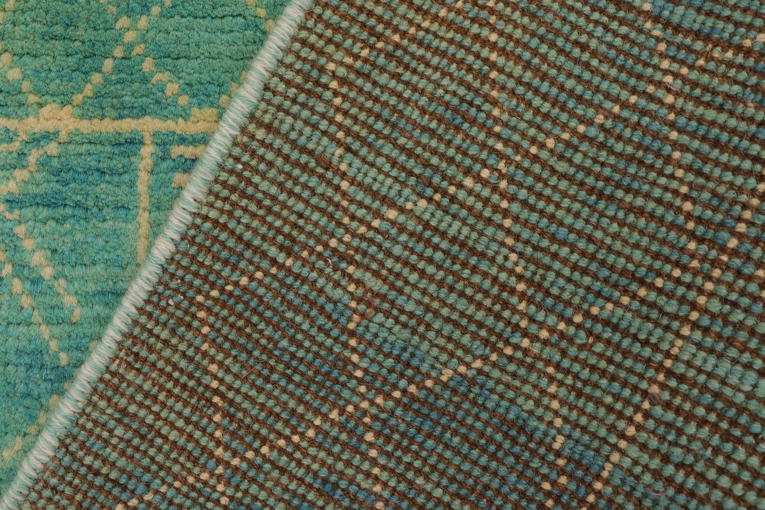 handmade Modern Balouchi Blue Beige Hand Knotted RECTANGLE 100% WOOL area rug 3x5