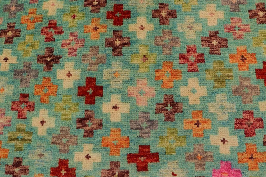 handmade Modern Balouchi Blue Rust Hand Knotted RECTANGLE 100% WOOL area rug 3x5