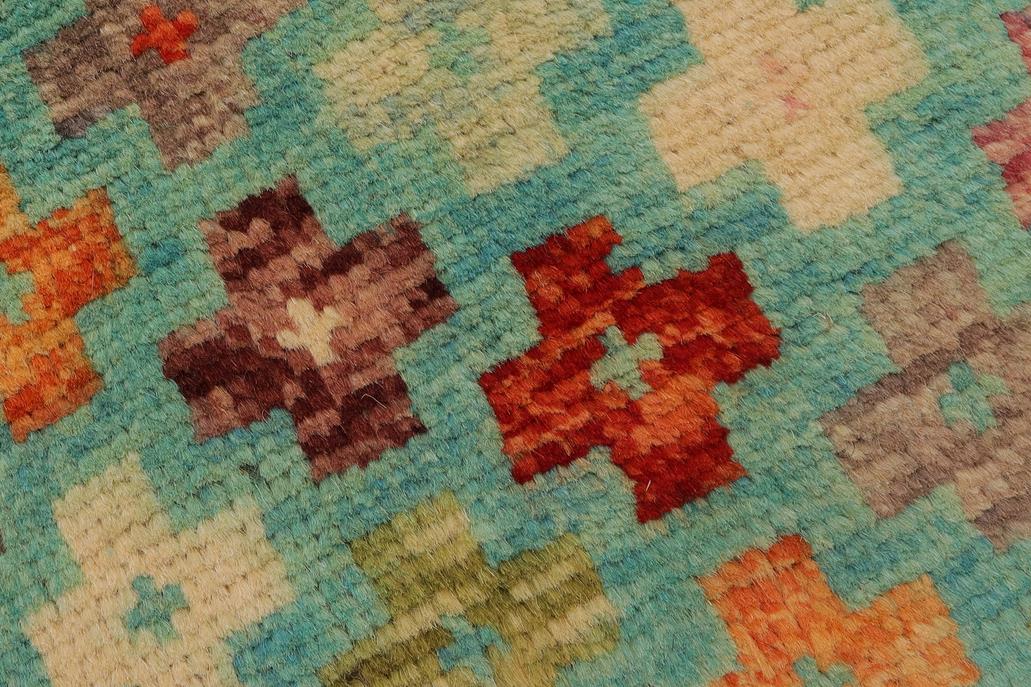 handmade Modern Balouchi Blue Rust Hand Knotted RECTANGLE 100% WOOL area rug 3x5