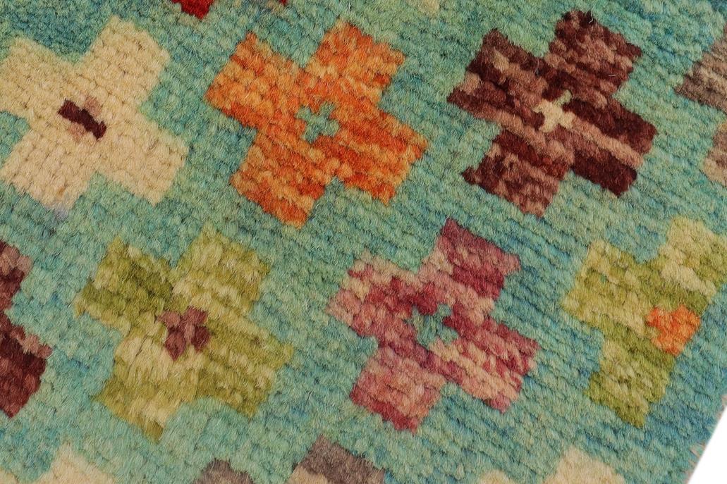 handmade Modern Balouchi Blue Rust Hand Knotted RECTANGLE 100% WOOL area rug 3x5
